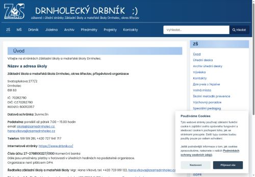 Základní škola a mateřská škola Drnholec, okres Břeclav, příspěvková organizace nabízí práci na pozici UČITEL/UČITELKA 1. STUPNĚ ZŠ v obci Drnholec