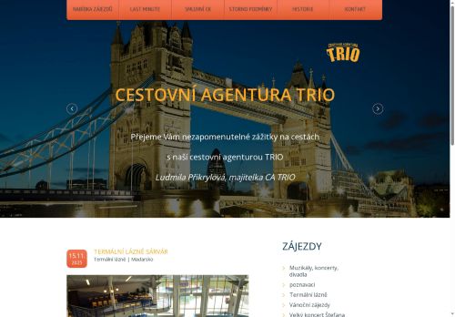 Zobrazit webové stránky Cestovní agentura Trio