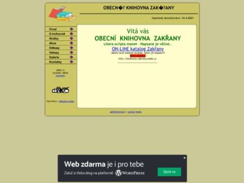 Obecní knihovna Zakřany