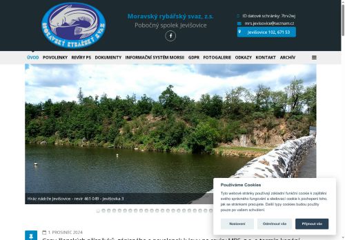 Zobrazit webové stránky Moravský rybářský svaz, z.s. pobočný spolek Jevišovice