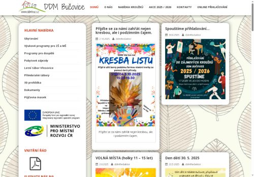 Zobrazit webové stránky Dům dětí a mládeže Bučovice
