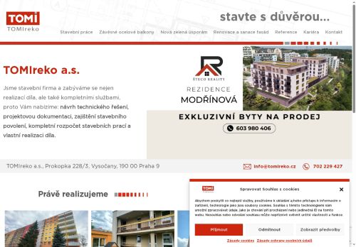 Zobrazit webové stránky TOMIreko, a.s.