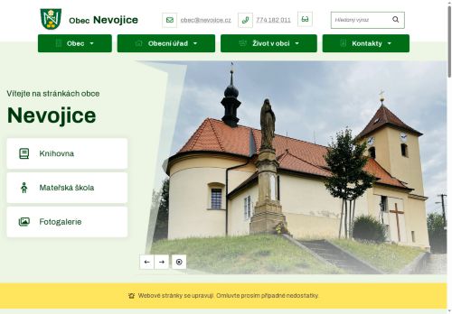 Zobrazit webové stránky Obecní úřad - Nevojice