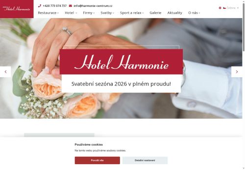 Webové stránky Harmonie resort s.r.o. (Hotel a restaurace Harmonie sport centrum), Zastávka